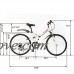 ZOYO 26” Folding Mountain Bike Foldable Hybrid 7 Speeds & Full Suspension for Adults Commuter Mountain Bike  Black/White - B07D336WRQ